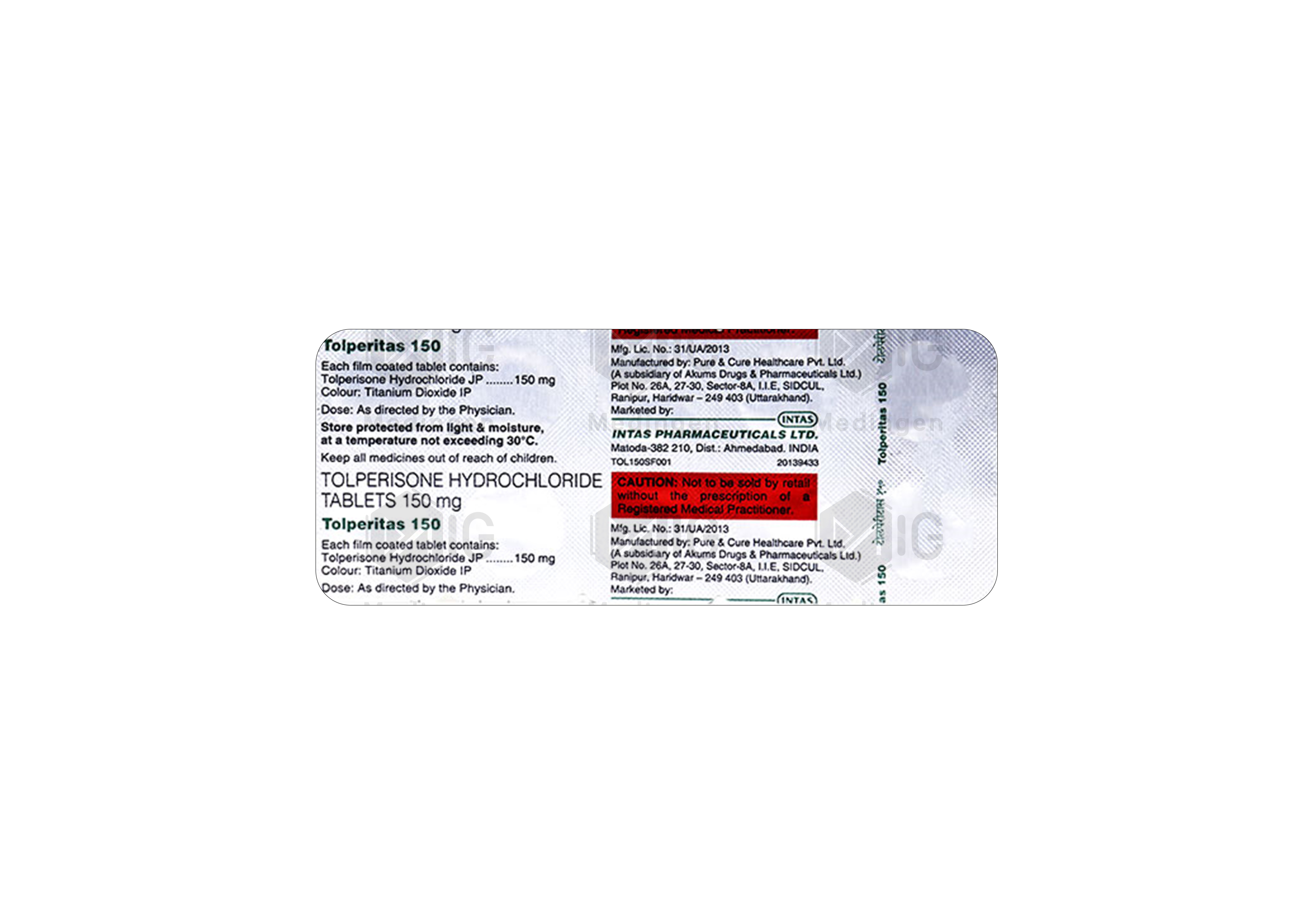 TOLPERITAS 150MG